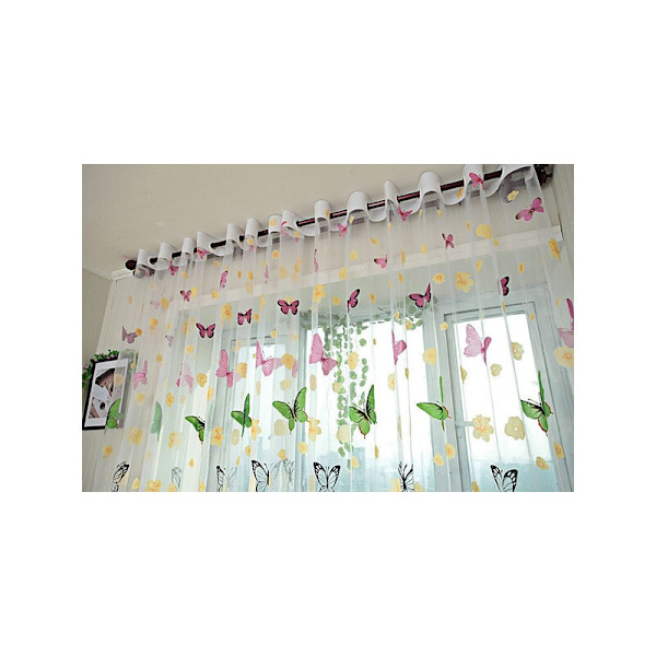 100 cm x 200 cm fjärilsmönstrad gardinpanel, rumsavdelare för vardagsrum, sovrumsdekoration, 1 st