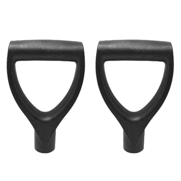 2-Pack Plastic Shovel Handle Portable Grip Digging Rake Tool (18X10.8CM, Black)