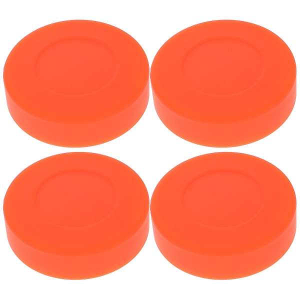 4 kappaletta jääkiekkoja kumijääkiekkoja jääkiekon harjoitteluvälineitä (7X7cm, oranssi)