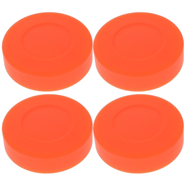 4-pack hockeypuck gummi hockeypuck hockeyträningstillbehör (7X7cm, orange)