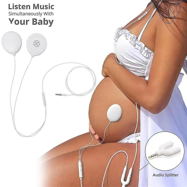 Baby Bump Hörlurar Graviditet Magen spelar musik Prenatal Education Machine