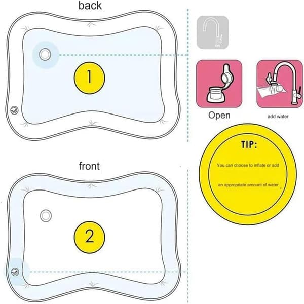 Krabbedesign Sensorisk Vandsensor Legemåtte: Cool og behagelig vandsensor legemåtte designet til katte, hunde og børn.