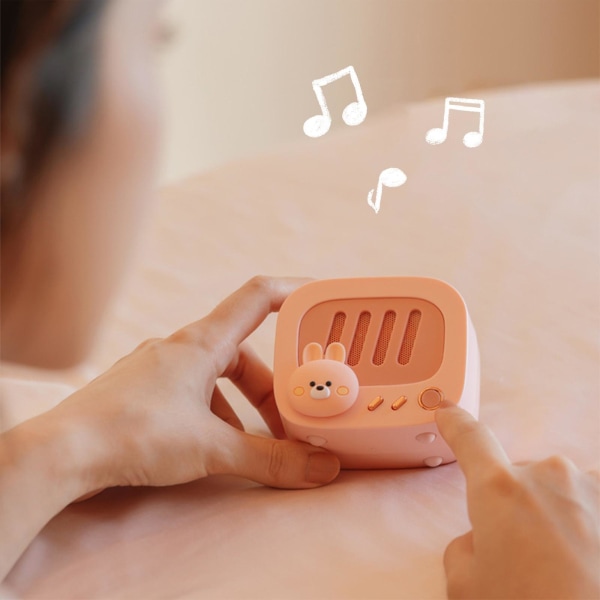 Bluetooth-högtalare, liten, trådlös, version 5.0, liten ljudladdningssubwoofer, Bluetooth-högtalare, grossistgåva (rosa)