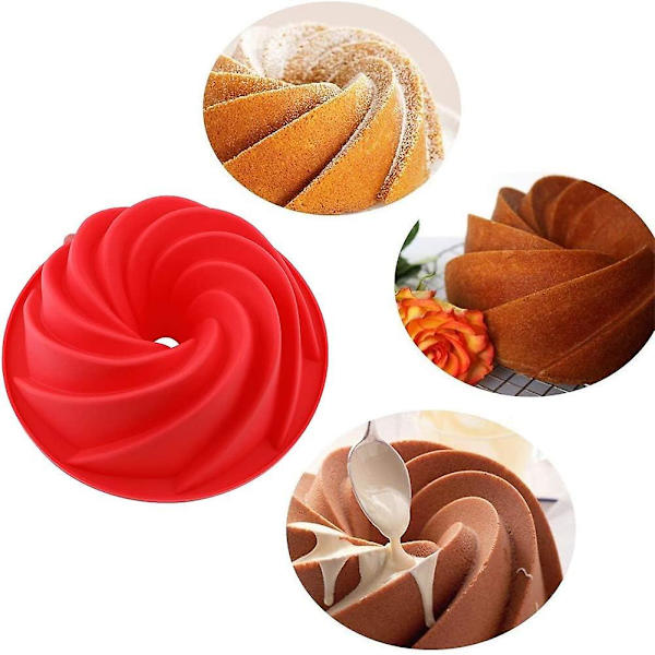 Silikone kageform formet kageform kageform muffinform speciel form til køkkenbrød eller brød 9 tommer 2 stykker