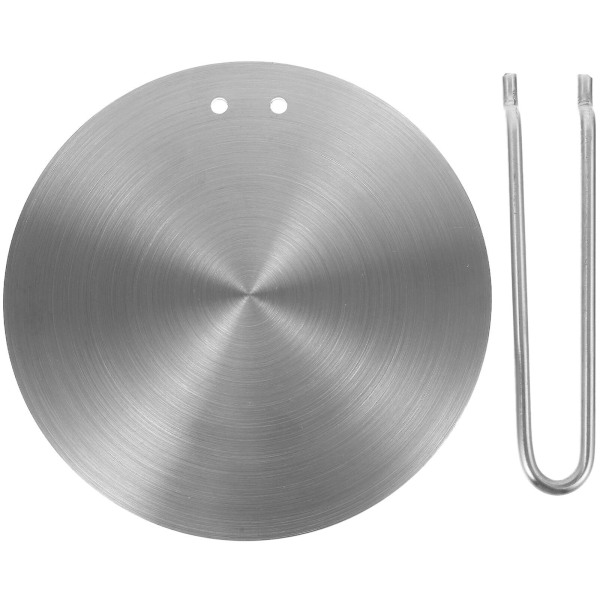Rostfritt stål kylfläns induktionsplatta ledande värmeplatta spis värmeöverföringsplatta (30X17,5 cm, silver)