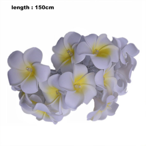 Frangipani - Batteridrivna konstgjorda ljusslingor, för julfest, familjebröllop, strand-gul10lampor
