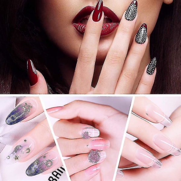 40ml Akryl Nagelfärger Pensel Nails Art Starter Set Manikyrverktyg