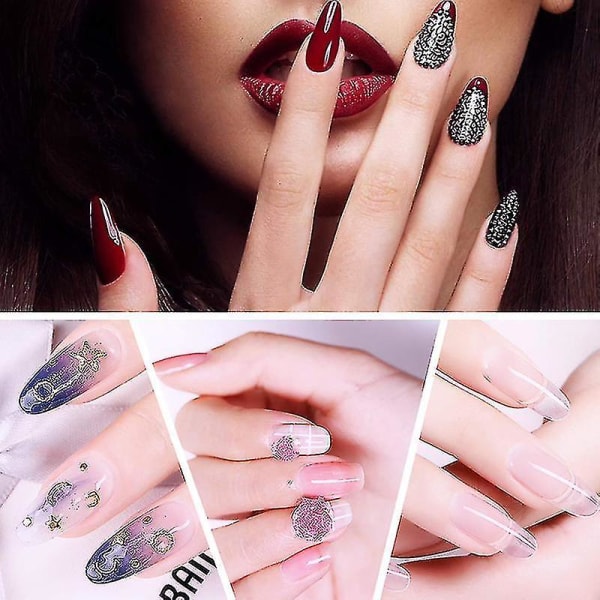 40ml Akryl Nagellack Färger Borstar Naglar Konst Startset Manikyr Verktyg