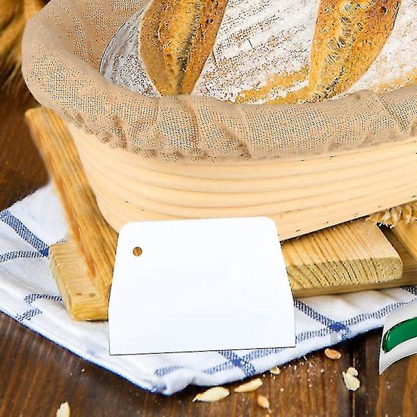Oval brød hævekurv, håndlavet Banneton brød hævekurv Brotform med brødkniv, dej (lys træ)