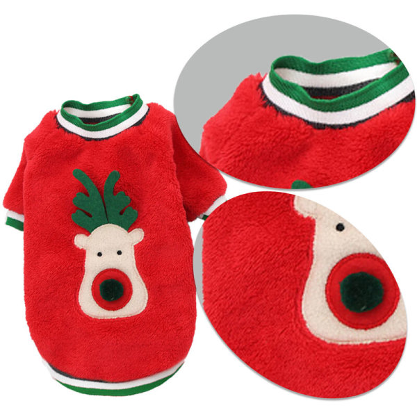 Julkläder för husdjur, juldräkt för hund och katt (XL)