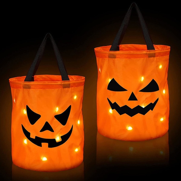 Genanvendelig Bucket Ghost Festival Pumpkins Tote Bag Halloween Candy Bag