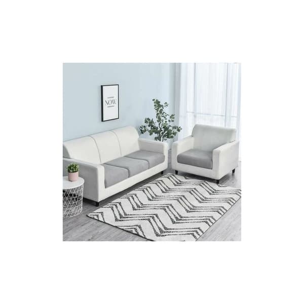 Överdrag för soffkudde, kuddfodral, halkfritt elastiskt sätesöverdrag, möbelöverdrag, bredd 65-90 cm, längd 95-135 cm (mörkgrå, 2-sits)