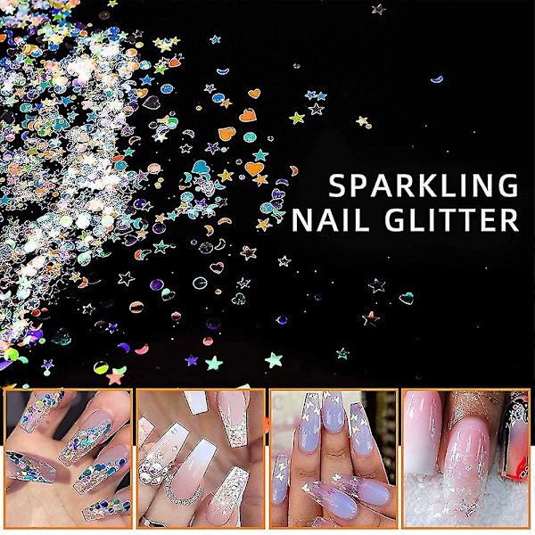 Nagelkonstborste Set Ultra Tunna Nagelpaljetter Nagelkonst Kits & Tillbehör