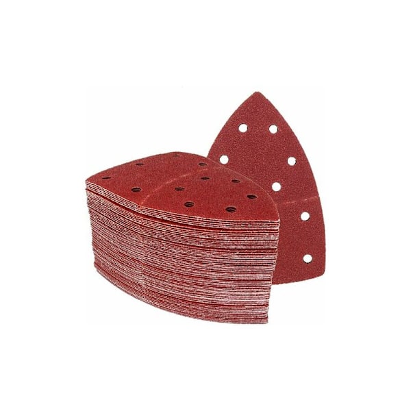 Prio-Sanding Triangles │ 50 st │ 11 hål │ 105 x 152 mm │ korn 40 │ för flera slipmaskiner │ Slippapper │ Sandpapper