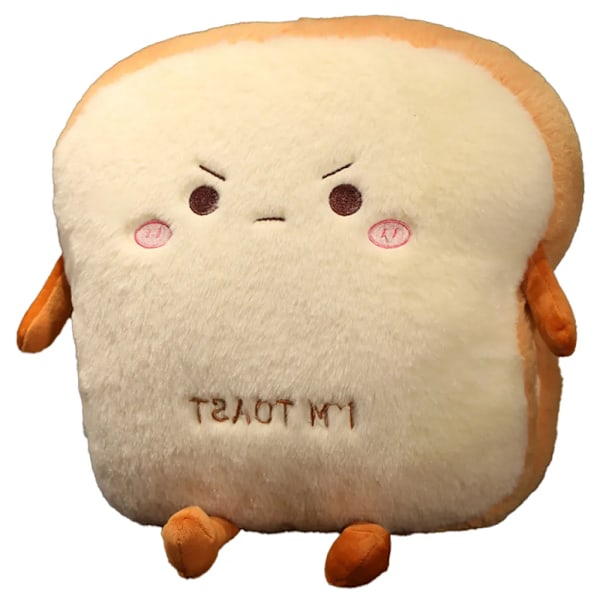 Rolig Toast Reseplats Varm Handske Sov Kudde Söt Fluffig Bröd
