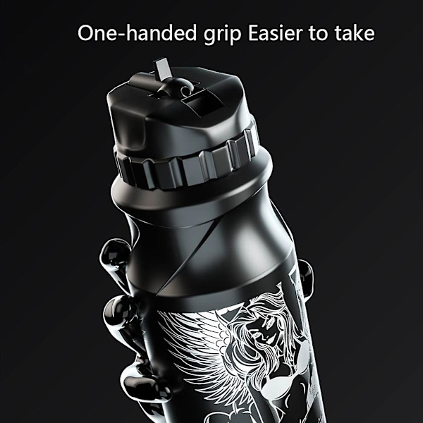 Vattenflaska i diamantkvalitet, 650 ml, BPA-fri, dricksvattenflaska Pp-vattenbur (gul abstrakt stil)