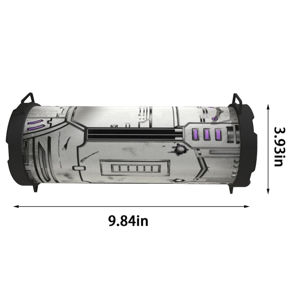 Bärbar Bluetooth-högtalare, 5.0 trådlös Bluetooth mekanisk högtalare subwoofer, hem bärbar utomhusljud med ryggsäcksrem 20240368（Vit）