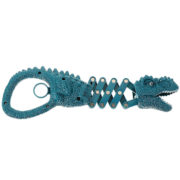 Kreativt prank legetøj indtrækkelig dinosaur clip legetøj dinosaur dekompression legetøj (23.5X8X5CM, blå)