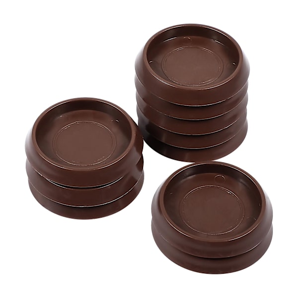 10-pak møbelstopper stol caster kop gulvtæppe anti-slip hjul griber gulvbeskytter (5,5X5,5cm, brun)