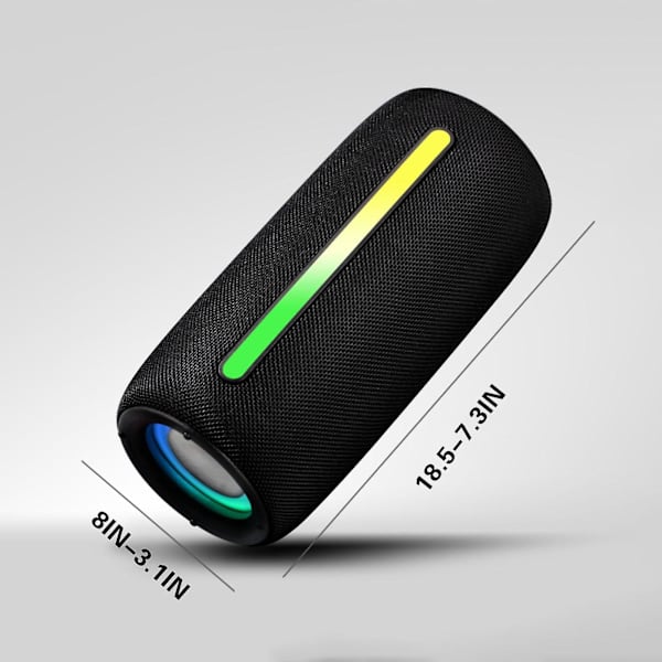 Utomhus Bluetooth-högtalare Nivå 6 25W Högtalare Trådlös Hemma Skrivbord Ljud Utomhus Bärbar Subwoofer（Svart）