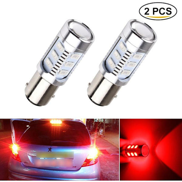 2 st 1157 BAY15D LED-lampor 12 SMD 5630-chips Högpresterande lampor för bromsljus P21/5W Bil LED-lampa Vit Röd Gul Auto 12V 24V（vitt ljus）