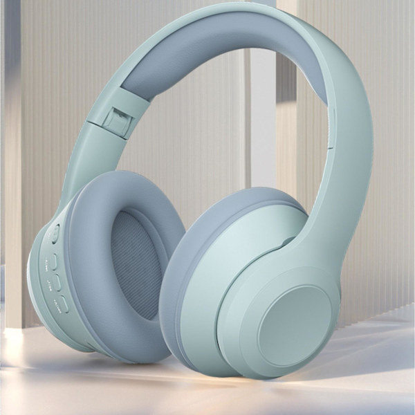Headset Bluetooth-hörlurar Brusreducerande Plug-in Stereo Trådlöst Headset (Blå)（Blå）