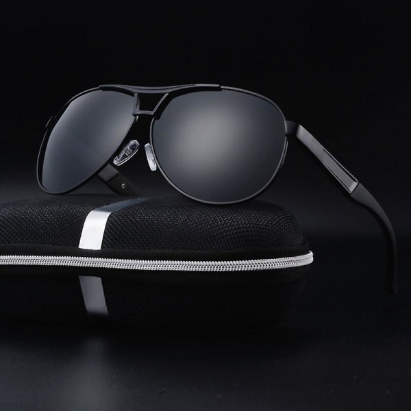 Klassiske polariserte kjøresolbriller for menn Anti-UV 100 % UV400 grå/svart/gull/sølv (A1)