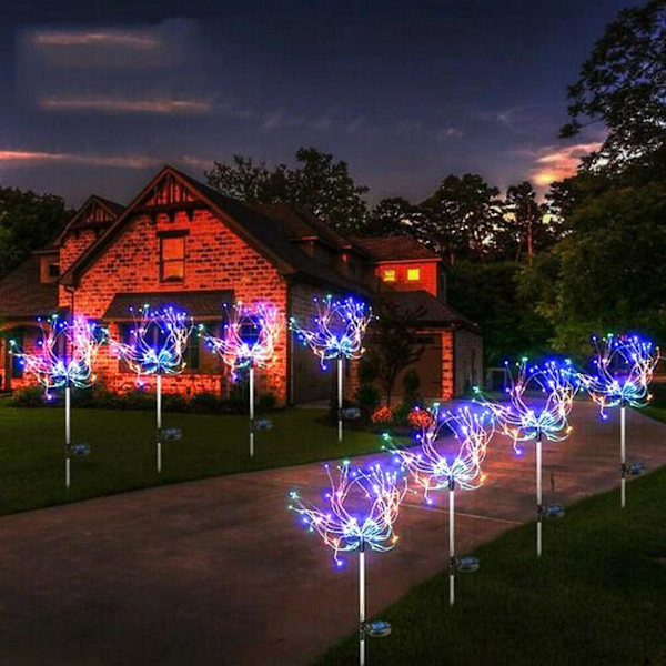 Julgård Dekoration Led Ljus Blomsterarrangemang Lampa (Form Kan Ändras Manuellt)（A）