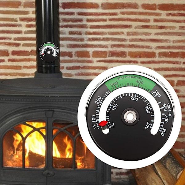 Loggbrännare Termometer | Eldstads Termometer Vedspis Termometer | Magnetisk Ugns Termometer Inomhus Termometer För Vedspisar Och