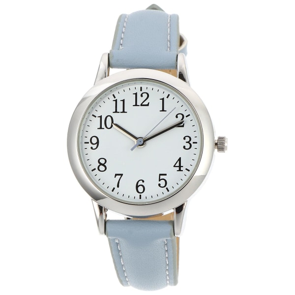 Naisten muodikas vedenpitävä watch PU-nahkaranneke yksinkertainen casual watch (23.5X3CM, sininen)