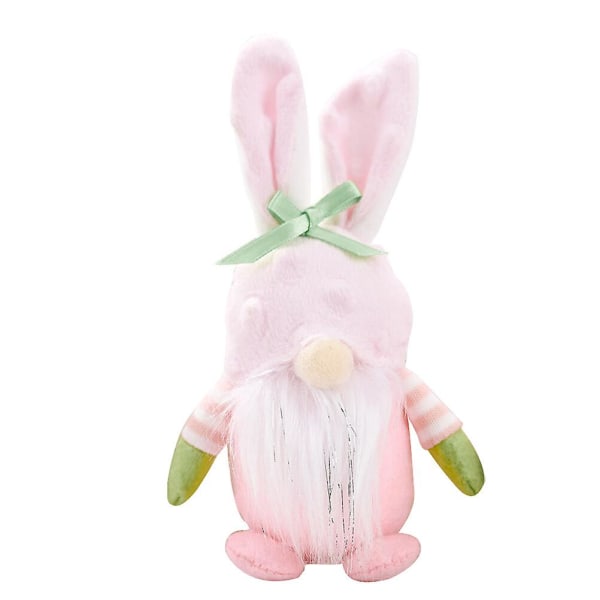 Easter Bunny Gnome Easter Decoration Gift Faceless Doll Pendant Easter Bunny Pendant (17X6CM, Pink)