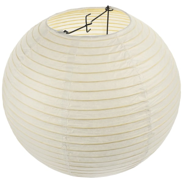 Papirdesign sfærisk lampeskærm husholdnings loftlampeskærm chik bordlampeskærm i japansk stil (30 cm, hvid)