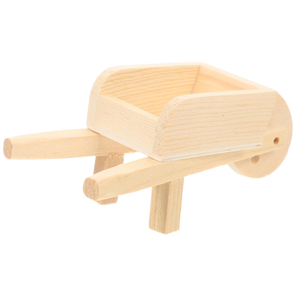 Modell av trillebår i mikrolandskap, modell av trillebår for landskapsarbeid på gård (12,00X5,50X5,10CM, som vist på bildet)