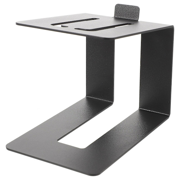 Skrivbordshögtalarfäste i metall, högtalarfäste för dator, förvaringsfäste för högtalare (13X18,5X15cm, svart)