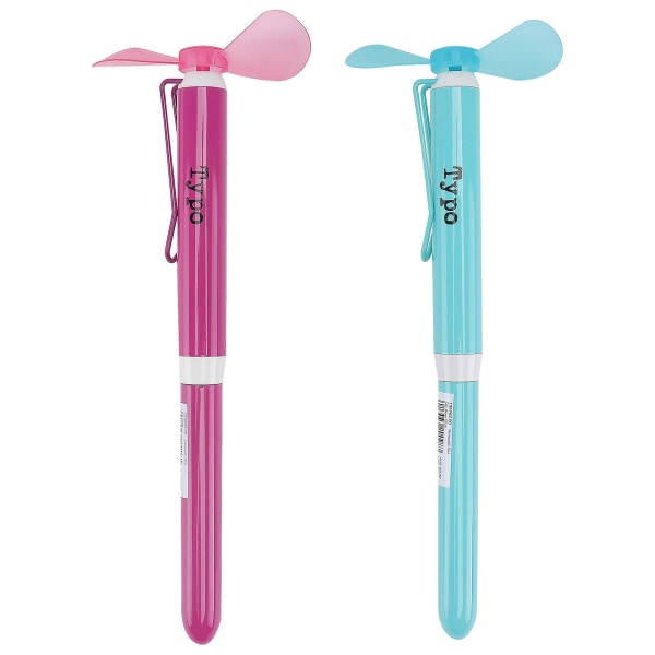 2 packs of creative fan-shaped decorative pens, multi-functional ballpoint pens for students (16X2CM, multi-color)