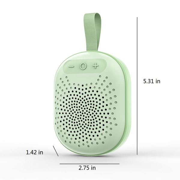 Bärbar högtalare med färgad Bluetooth-högtalare Bluetooth 5.1 IPX 4 Även (grön)