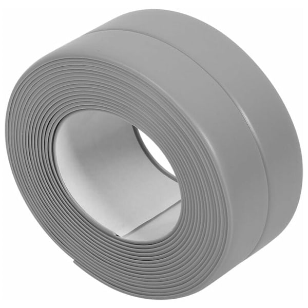 320x3,8CM Duschband Tätningslist Duschlist Bad Grå Silikonlist Maskeringstejp Badkar PE Självhäftande Kök Hörn Tätning