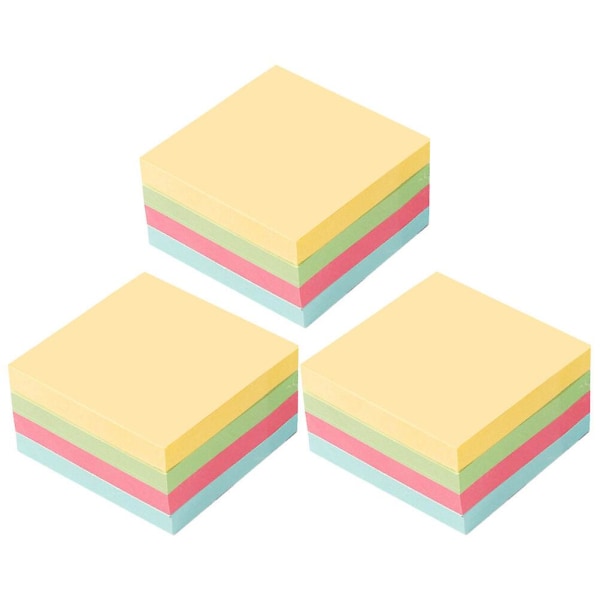 3 anteckningsböcker, självhäftande lappar, söta självhäftande etikettblock, självhäftande block (7,60 x 7,60 x 1,00 cm, färg)