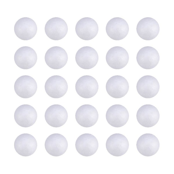 200 stycken Dekorativa skumbollar för barn Polystyrenskumbollar Hantverk Skumformer Vita skumbollar Släta skumbollar (storlek 2, vit)