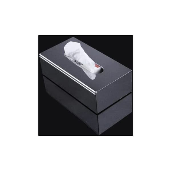 Rostfritt stål pappershanddukslåda, väggmonterad dispenserhållare, rektangulär, silver (25,5 x 13,7 x 2 cm)
