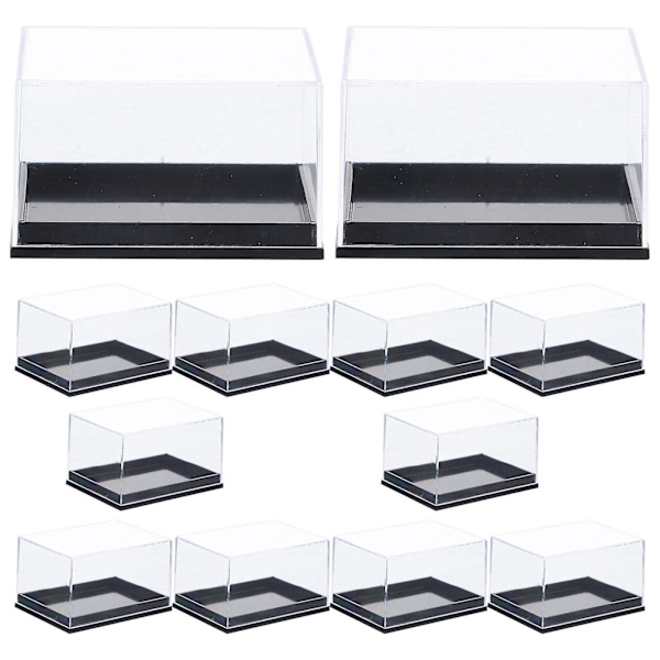 12-delt lille displayboks prøve displayboks mini kubeboks lille smykke displayboks (5.5X4.1X3.2CM, som vist på billedet)