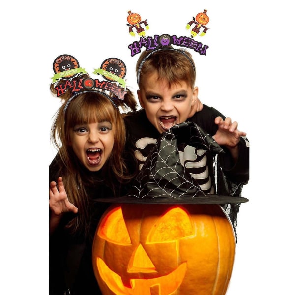 10 Pack Halloween otsanauhat Pumpkin Ghost Bat Witch Head Bopper Söpö sarjakuva