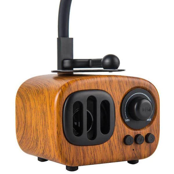 Gramofonstil liten bluetooth-högtalare（Ljusbrun）