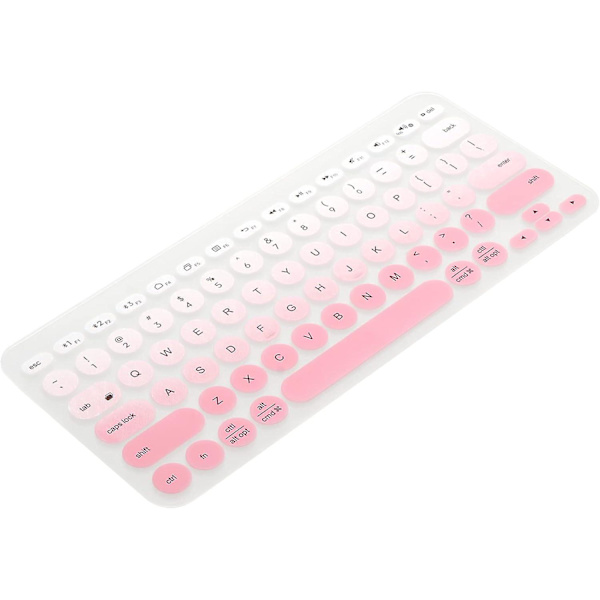 1 X Silikone Cover Til Logitech K380 Pink Keyboard Beskyttende Film Til K380 Keyboard