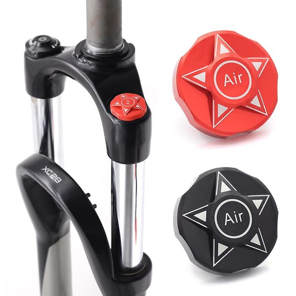 Frontgaffelkåpsplugg, ventilhatt i aluminiumlegering för MTB-cykel (röd)