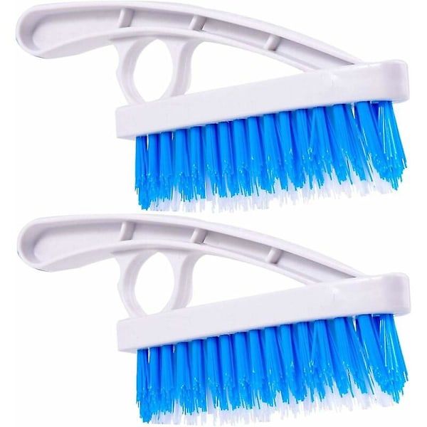 2 Pack Grout Scrubber Brush - Stiff Nylon Bristle Tub Shower Scrubber Brush for Floor and Tile Grouts - Cleaning Brush for Bathroom and Kitchen, L