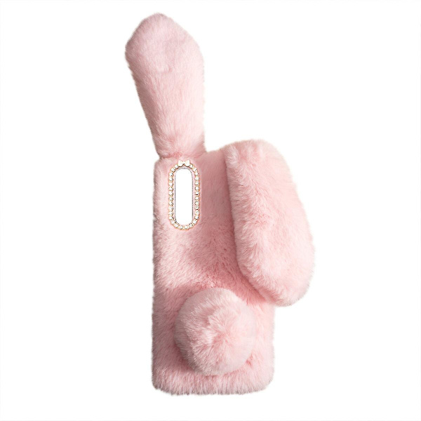 Plys etui til Galaxy A50 kanin øre etui (Samsung GalaXy A50, pink)