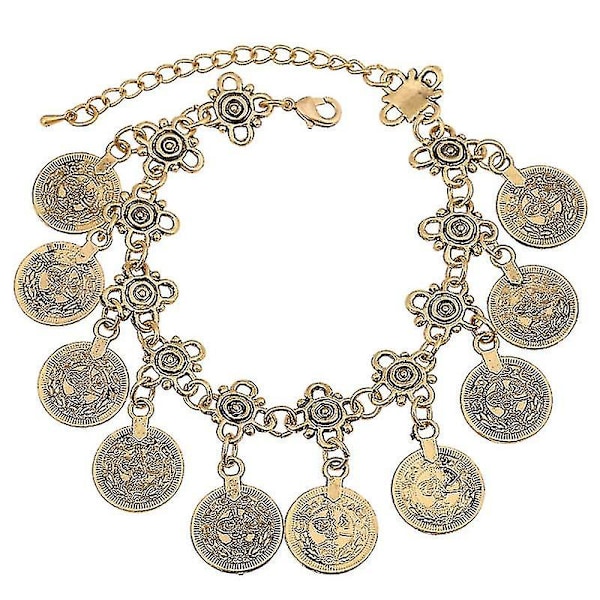 Party Hippy Boho Beach Turkki Korut Kulta Väri Kolikko Vintage Bohemia（S025 Hopea väri）
