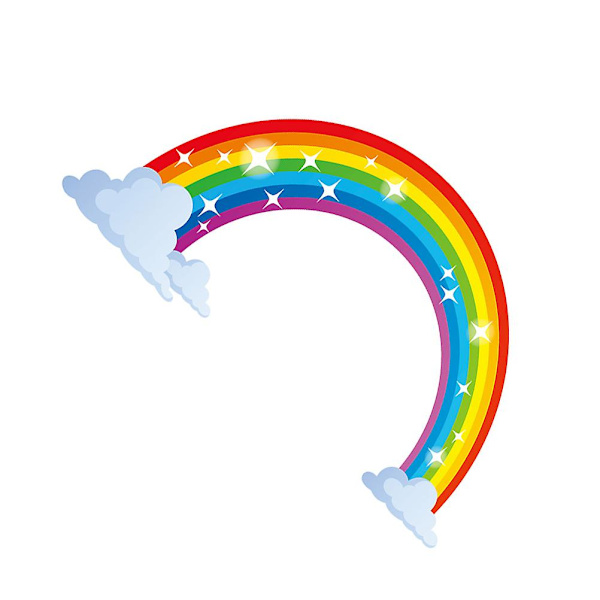 Cartoon Rainbow Pattern Pvc Reflekterande Väggsticker
