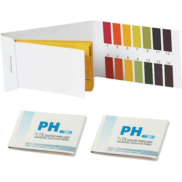 Förpackning med 2 st Litmus Ph 1 till 14 Testpapper Bok 80 remsor